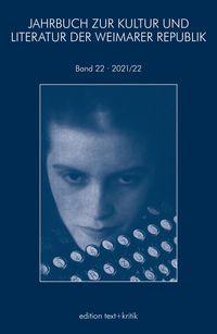 Produktbild: Jahrbuch Zur Kultur und Literatur der Weimarer Republik