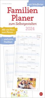 Familienplaner 2024 zum Selbstgestalten. Blanko-Kalender zum Basteln mit extra Titelblatt für eine persönliche Gestaltung und viel Platz für Notize von |Heye