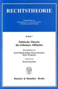 Produktbild: Politische Theorie des Johannes Althusius.