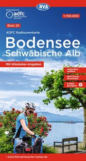 Produktbild: BVA ADFC Radtourenkarte Bodensee Schw&auml;bische Alb 1:150.000