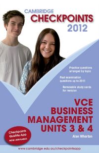 Produktbild: Wharton, A: Cambridge Checkpoints VCE Business Management Un
