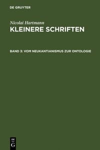 Produktbild: Vom Neukantianismus zur Ontologie