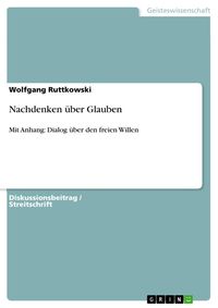 Produktbild: Nachdenken &uuml;ber Glauben