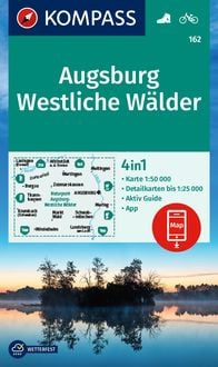 Produktbild: KOMPASS Wanderkarte 162 Augsburg, Westliche Wälder 1:50.000