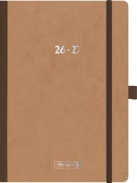 Produktbild: Sch&uuml;lerkalender 2026/2027 "Pressspan braun" FACT!plus | A5,