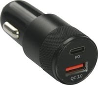 Produktbild: IWH Quick Dual USB-C&reg; Auto Ladestecker 3A Belastbarkeit Strom max.=3A 12 V, 24V