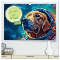 Produktbild: Hunde im Weltall (hochwertiger Premium Wandkalender 2026 DIN A2 quer), Kunstdruck in Hochglanz