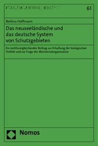 Produktbild: Das neuseel&auml;ndische und das deutsche System von Schutzgebieten