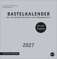 Produktbild Premium-Bastelkalender silbergrau mittel 2027