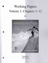 Produktbild: Working Papers for Fundamental Accounting Principles: Volume 1: Chapters 1-12
