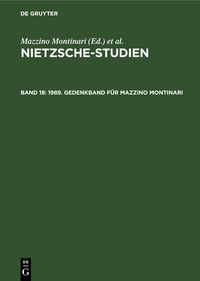 Produktbild: 1989. Gedenkband f&uuml;r Mazzino Montinari