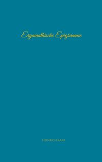 Produktbild: Erymanthische Epigramme