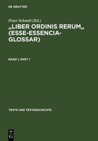 Produktbild: "Liber ordinis rerum" (Esse-Essencia-Glossar)