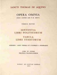 Produktbild: Opera Omnia Tome 48 Sententia Libri Politicorumtabula Libri Ethicoru