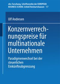 Produktbild: Konzernverrechnungspreise f&uuml;r multinationale Unternehmen