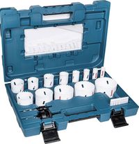 Produktbild: Makita D-63993 Lochs&auml;gen-Set 16.0 mm, 19.0 mm, 22.0 mm, 25.0 mm, 32.0 mm, 35.0 mm, 37.0 mm, 44.0 mm, 51.0 mm, 57.0 mm, 64.0 mm