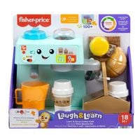 Produktbild: Fisher-Price Lernspaß Mein Barista-Set, elektronisches Spielzeug für Kleinkinder, 10 Spielteile, mehrsprachige Version