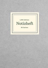 Produktbild: D&uuml;nnes Notizheft A5 liniert - Notizbuch 30 Seiten 90g/m&sup2; - Softcover grau - Papier