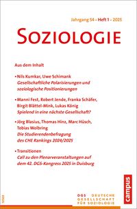 Produktbild: Soziologie 1/2025