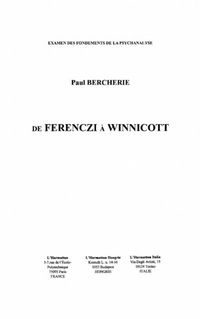 Produktbild: De Ferenczi a Winnicott