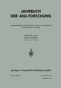 Produktbild: Jahrbuch der AEG-Forschung