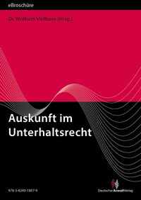 Produktbild: Auskunft im Unterhaltsrecht - eBrosch&uuml;re (PDF)