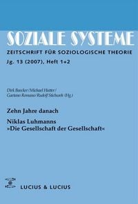 Produktbild: Zehn Jahre danach. Niklas Luhmanns 'Die Gesellschaft der Gesellschaft'