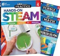 Produktbild: 180 Days(r) Steam, Science, Math, & Problem Solving Grade 4: 4-Book Set