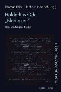 Produktbild: H&ouml;lderlins Ode &bdquo;Bl&ouml;digkeit&ldquo;