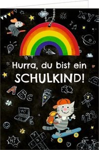 Produktbild Grußkarte - Hurra, du bist ein Schulkind!