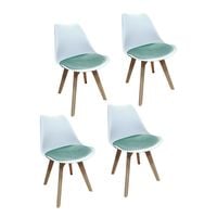 Produktbild: HTI-Living Stuhl Atlanta Weiß, Velvet Türkis