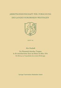 Produktbild: Der Einmarsch deutscher Truppen in die entmilitarisierte Zone am Rhein im M&auml;rz 1936
