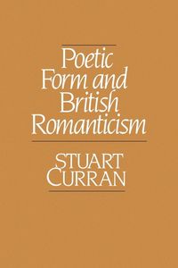 Produktbild: Poetic Form and British Romanticism