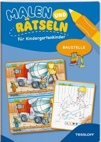 Produktbild: Malen und R&auml;tseln f&uuml;r Kindergartenkinder. Baustelle