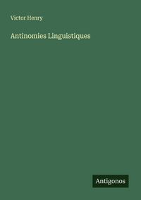 Produktbild: Antinomies Linguistiques