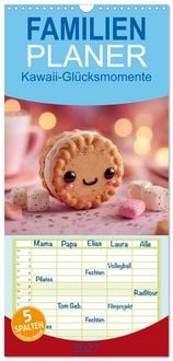 Produktbild: Familienplaner 2027 - Kawaii-Gl&uuml;cksmomente mit 5 Spalten (Wandkalender, 21 x 45 cm) CALVENDO