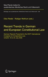 Produktbild: Recent Trends in German and European Constitutional Law