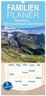 Produktbild: Familienplaner 2027 - &Ouml;sterreich - Sehnsuchtsland der Berge mit 5 Spalten (Wandkalender, 21 x 45 cm) CALVENDO