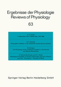 Produktbild: Ergebnisse der Physiologie / Reviews of Physiology