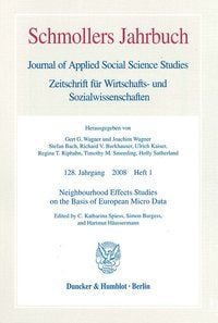 Produktbild: Neighbourhood Effects Studies on the Basis of European Micro Data.
