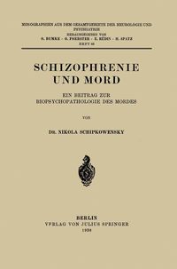 Produktbild: Schizophrenie und Mord