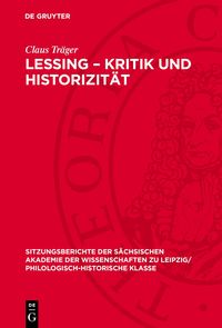 Produktbild: Lessing &ndash; Kritik und Historizit&auml;t