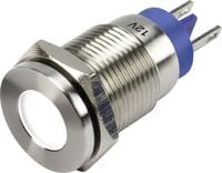 Produktbild: TRU Components GQ16F-D/W/12V/N LED-Signalleuchte Wei&szlig; 12 V/DC