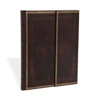 Produktbild: Hardcover Notizbuch Schwarzes Marokkoleder, Ultra, Liniert