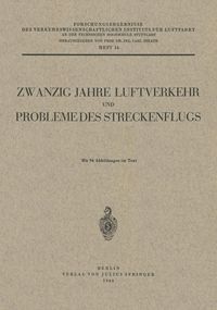 Produktbild: Zwanzig Jahre Luftverkehr und Probleme des Streckenflugs