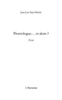 Produktbild: Proctologue...et alors?