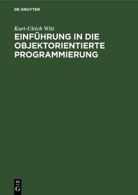 Produktbild: Einf&uuml;hrung in die objektorientierte Programmierung