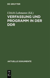 Produktbild: Verfassung und Programm in der DDR