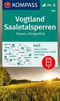 Bild vom Artikel KOMPASS Wanderkarte 805 Vogtland, Saaletalsperren, Plauen, Klingenthal 1:50.000 vom Autor Kompass-Karten GmbH