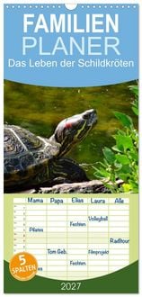Produktbild: Familienplaner 2027 - Das Leben der Schildkr&ouml;ten mit 5 Spalten (Wandkalender, 21 x 45 cm) CALVENDO